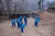 Children walk to school in Xihe County, Gansu Province.