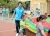 Lang Lang, United Nations Messenger of Peace, joins children's outdoor activities at Fuli Taoyuan Kindergarten on the fringe of Beijing on 26 May.