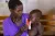 A child being treated with ready-to-use therapeutic food (RUTF) after Cyclone Idai.