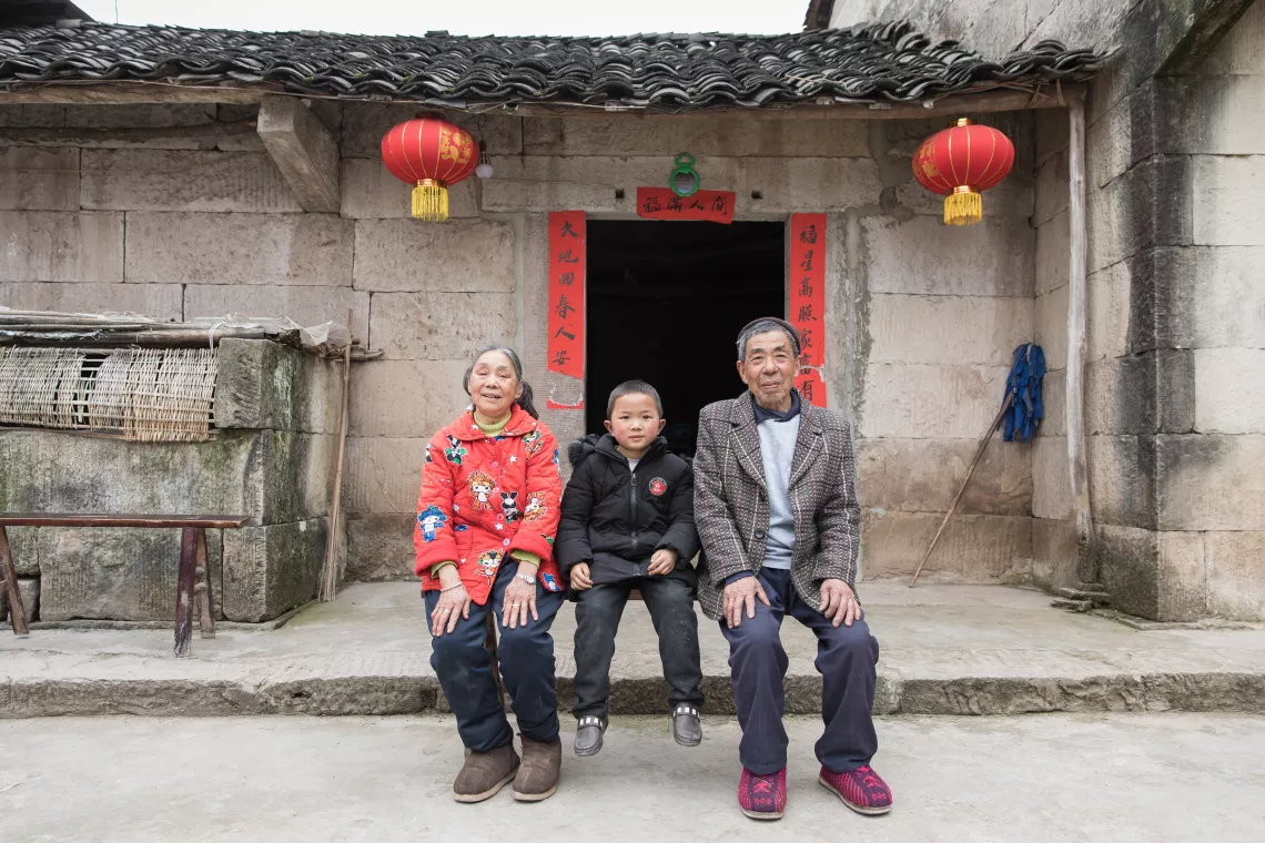 Seven-year-old Xiaohua lives in a village in Dianjiang County, Chongqing in Southwest China.