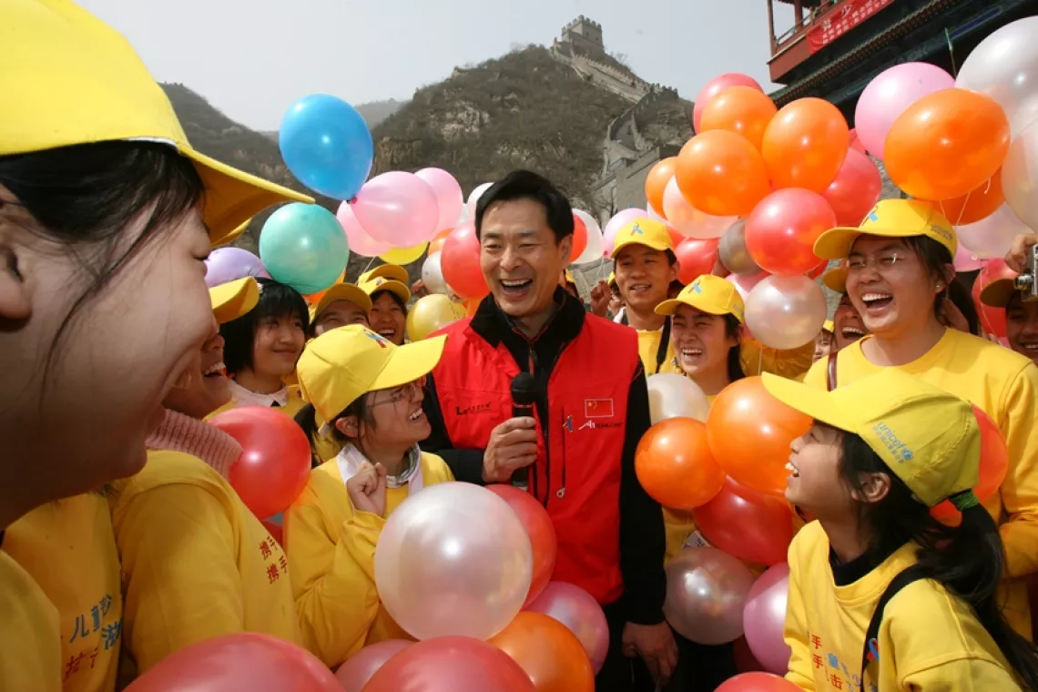 In 2006, China joined the global Unite for Children, Unite against AIDS campaign.