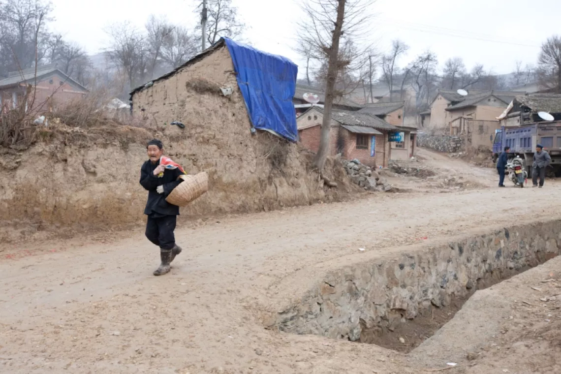 Before the earthquake, most of the villages in Xihe had no running water at home or school.
