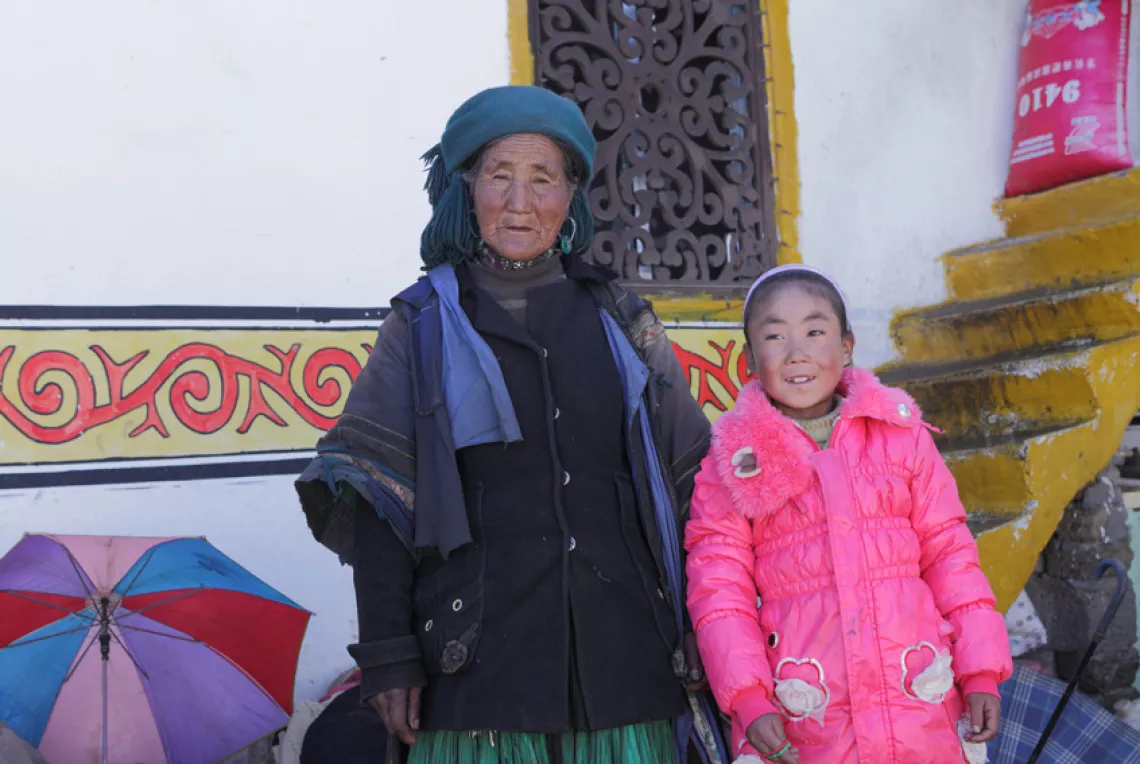 Laze, an 11-year-old girl, lives with her grandmother in a poor village in Jin Yang County, Sichuan province, China.