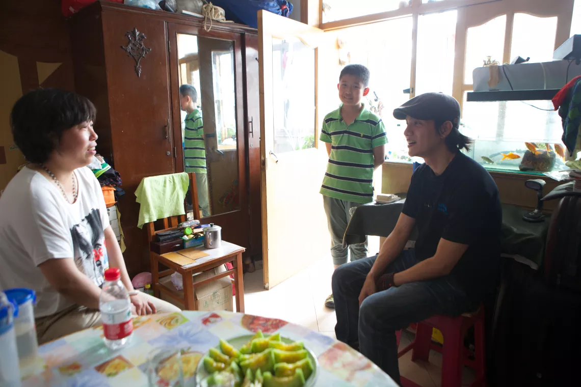 联合国儿童基金会大使、著名影视演员陈坤跟随联合国儿童基金会和中华全国妇女联合会一起来到了天津，对两个在反家暴方面卓有成效的社区进行了探访。