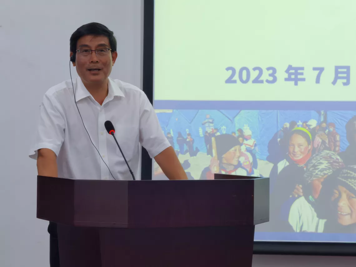 应急管理大学（筹）党委常委、华北科技学院副校长邹光华教授在闭幕式上致辞。