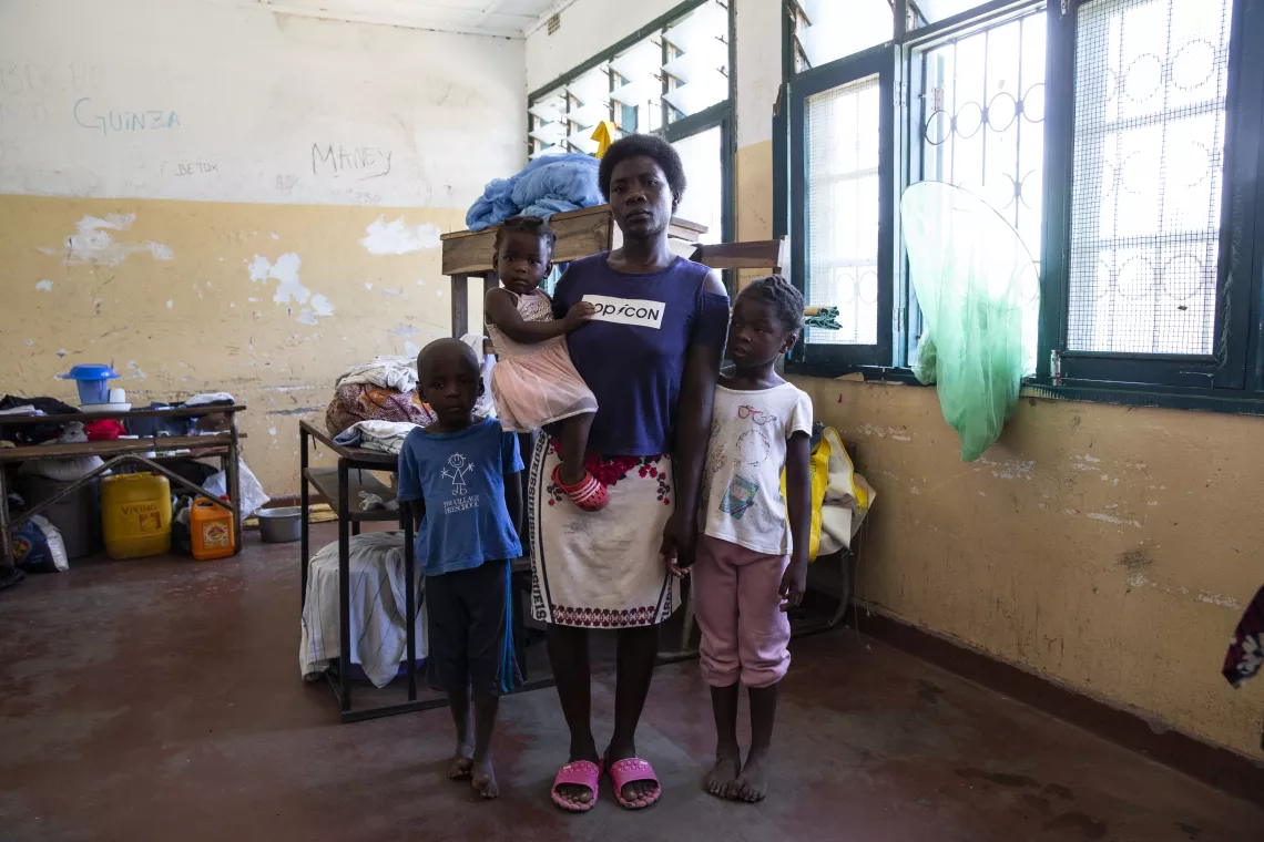 On the night on March 14, when Cyclone Idai ripped through Beira, Mozambique, Claudete and her husband bundled up their 3 children, and escaped to a nearby school, the Estoril Secondary School in Beira, and have been here ever since.