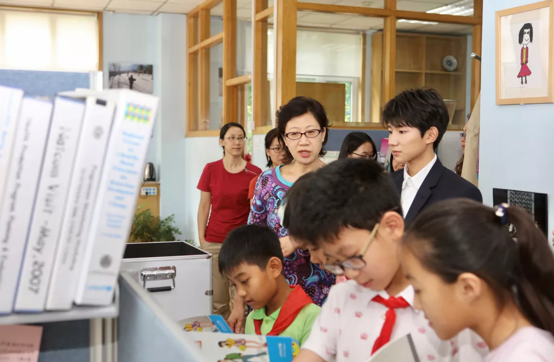 联合国儿童基金会驻华办事处教育专家郭晓平向大家介绍了爱生学校项目。