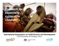 Session Three Outreach to especially vulnerable children