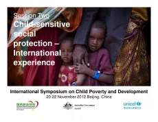 Session Two Child-sensitive social protection