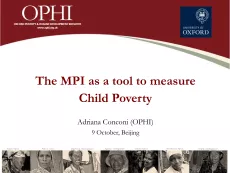 The MPI as a tool to measure Child Poverty