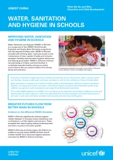 WATER, SANITATION AND HYGIENE IN SCHOOLS